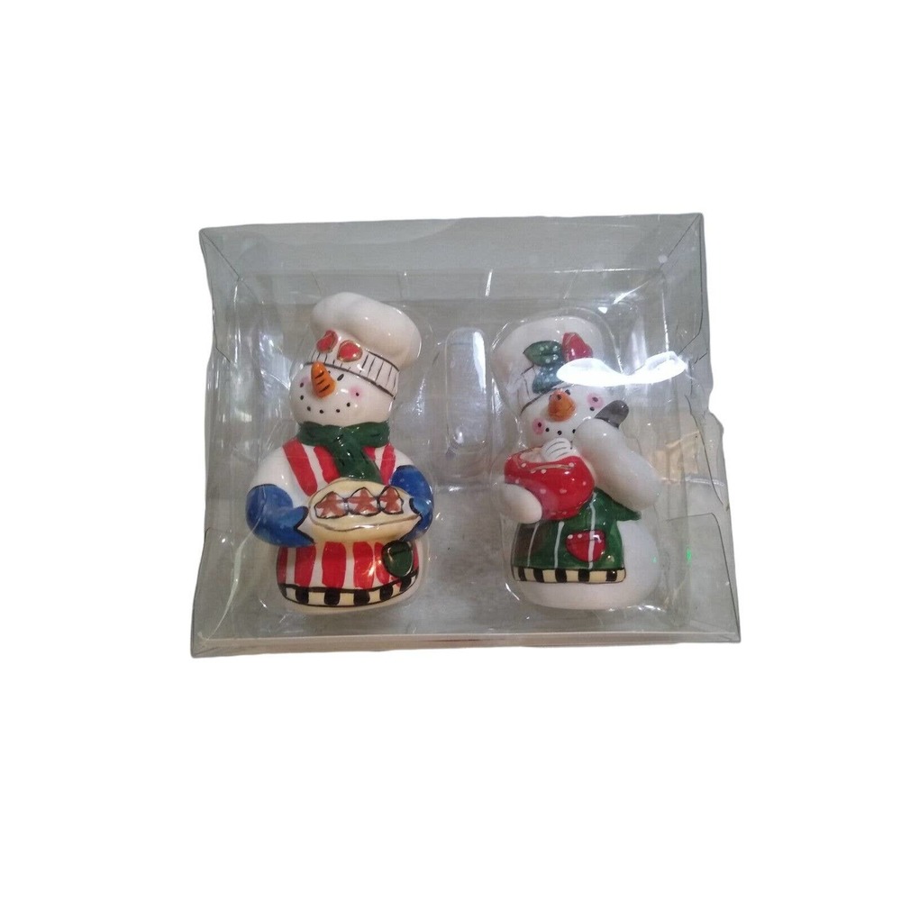 Trim A Home Kmart Christmas Snowman Salt Pepper Shakers